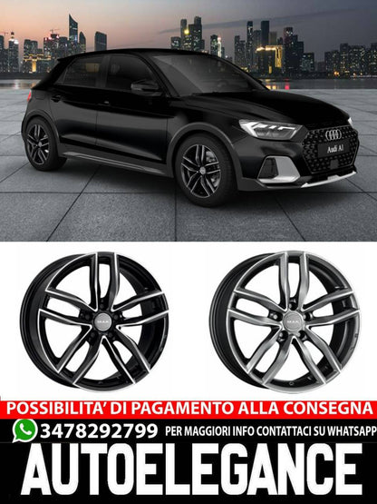 CERCHI CERCHIO IN LEGA 17" Adatto per AUDI A1 MAK SARTHE W NERO,  NERO OPACO