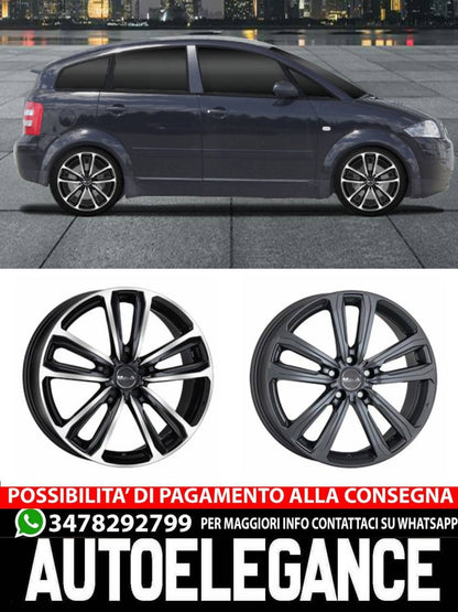 CERCHI CERCHIO IN LEGA 16" Adatto per AUDI A2 MAK MAGMA NERO TITANIO