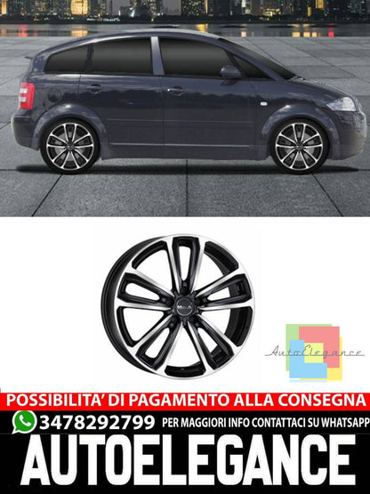 CERCHI CERCHIO IN LEGA 16" Adatto per AUDI A2 MAK MAGMA NERO TITANIO