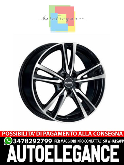 CERCHI CERCHIO IN LEGA 17" Adatto per AUDI A2 MAK ICONA NERO