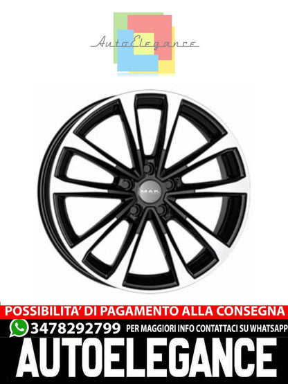CERCHI CERCHIO IN LEGA 17" Adatto per AUDI A2 MAK MAIN NERO
