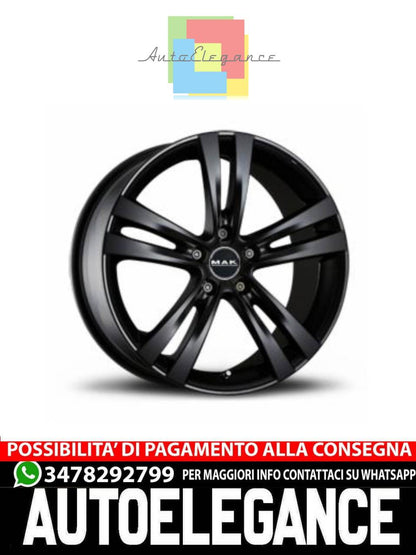CERCHI CERCHIO IN LEGA 17" Adatto per AUDI A2 MAK ZENITH NERO