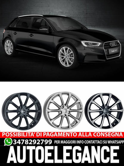 CERCHI CERCHIO IN LEGA 16" Adatto per AUDI A3 MAK DAVINCI NERO 16" 17" 18" 19"