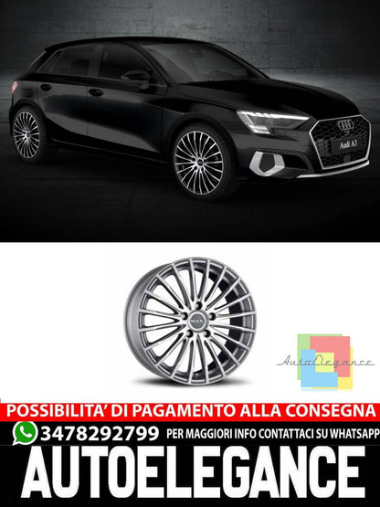 CERCHI CERCHIO IN LEGA 17" 18" 19" Adatto per AUDI A3 MAK FATALE NERO