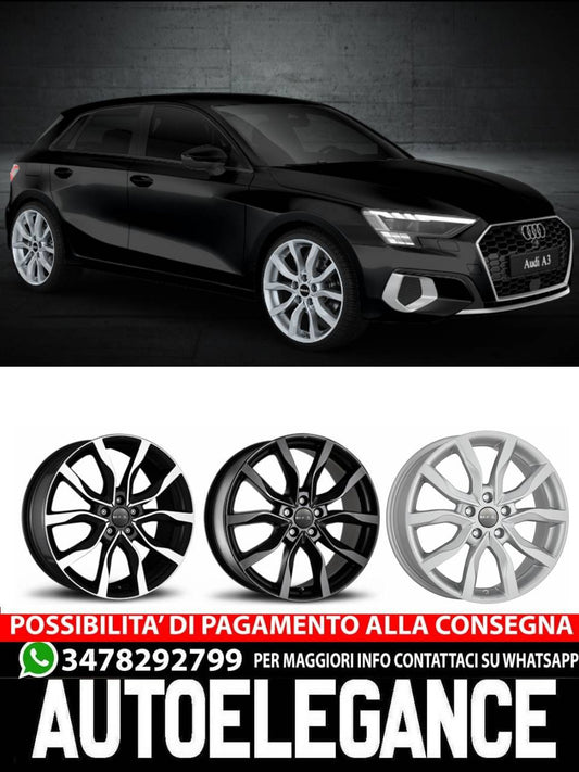 CERCHI CERCHIO IN LEGA 17" 18" 19" 20" Adatto per AUDI A3 MAK KOLN NERO