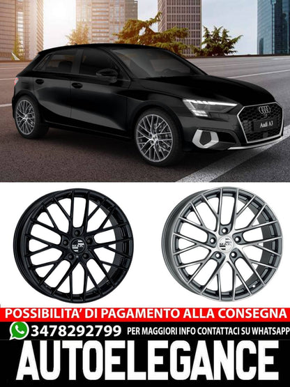 ALLOY WHEEL RIMS 19" 20" Suitable for AUDI A3 MAK MONACO MATT BLACK 