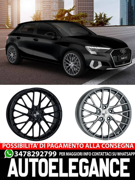 CERCHI CERCHIO IN LEGA 19" 20" Adatto per AUDI A3 MAK MONACO NERO OPACO