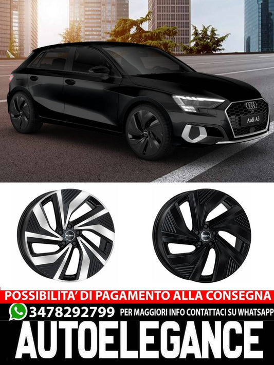CERCHI CERCHIO IN LEGA 19" 20" Adatto per AUDI A3 MAK ELECTRA NERO OPACO
