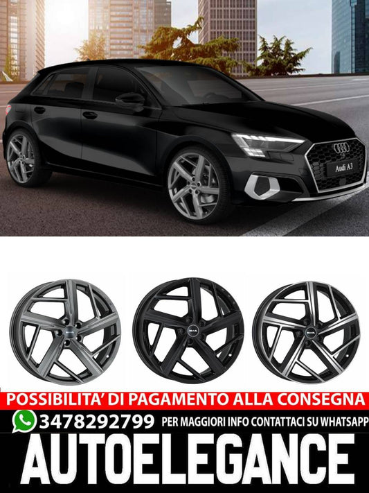 CERCHI CERCHIO IN LEGA 19" 20" Adatto per AUDI A3 MAK QVATTRO NERO OPACO