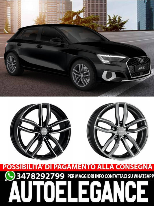 CERCHI CERCHIO IN LEGA 19" 20" Adatto per AUDI A3 MAK SARTHE W NERO