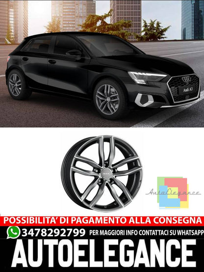 ALLOY WHEEL RIMS 19" 20" Suitable for AUDI A3 MAK SARTHE W BLACK 