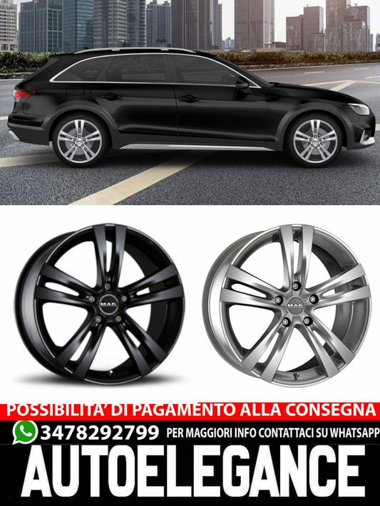 CERCHI CERCHIO IN LEGA 17" Adatto per AUDI A4 MAK ZENITH NERO