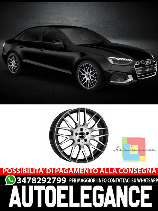 CERCHI CERCHIO IN LEGA 17" 18" 19" Adatto per AUDI A4 MAK ARROW NERO LUCIDO