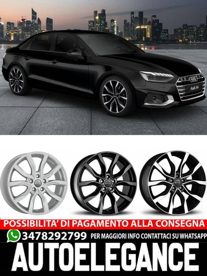 CERCHI CERCHIO IN LEGA 17" 18" 19" 20" Adatto per AUDI A4 MAK KOLN NERO LUCIDO