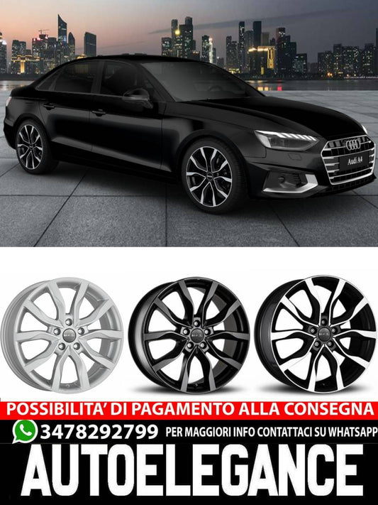 CERCHI CERCHIO IN LEGA 17" 18" 19" 20" Adatto per AUDI A4 MAK KOLN NERO LUCIDO