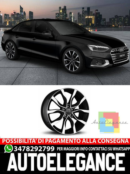 CERCHI CERCHIO IN LEGA 17" 18" 19" 20" Adatto per AUDI A4 MAK KOLN NERO LUCIDO