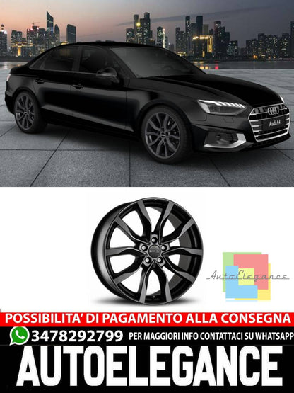 CERCHI CERCHIO IN LEGA 17" 18" 19" 20" Adatto per AUDI A4 MAK KOLN NERO LUCIDO