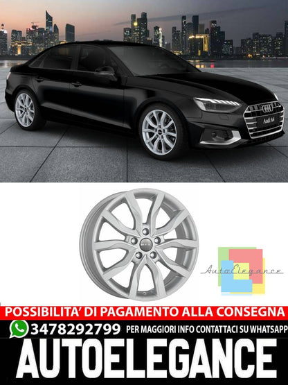 CERCHI CERCHIO IN LEGA 17" 18" 19" 20" Adatto per AUDI A4 MAK KOLN NERO LUCIDO