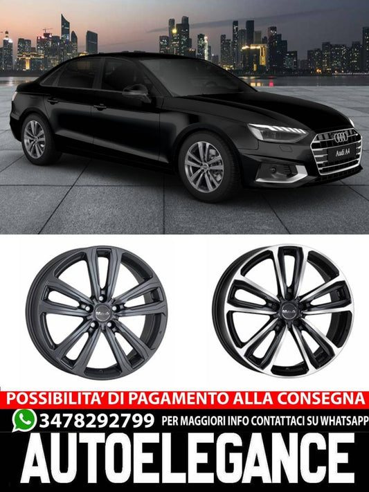 CERCHI CERCHIO IN LEGA 17" 18" 19" Adatto per AUDI A4 MAK MAGMA NERO LUCIDO