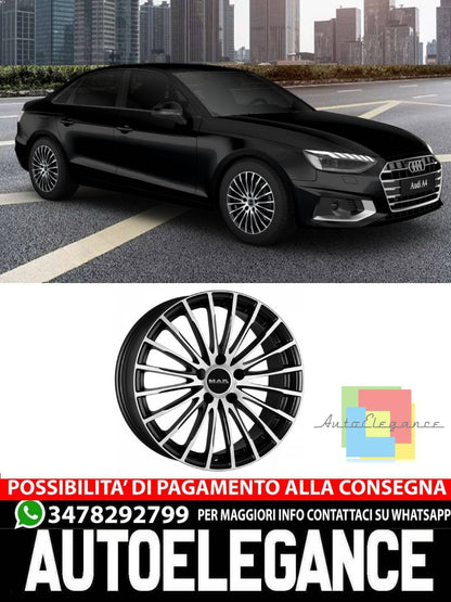 CERCHI CERCHIO IN LEGA 18" Adatto per AUDI A4 MAK STARLIGHT NERO SILVER
