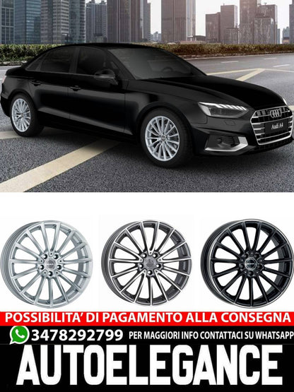 CERCHI CERCHIO IN LEGA 17" 18" 19" Adatto per AUDI A4 MAK KOMET NERO SILVER