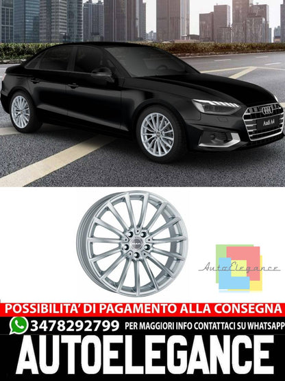 CERCHI CERCHIO IN LEGA 17" 18" 19" Adatto per AUDI A4 MAK KOMET NERO SILVER