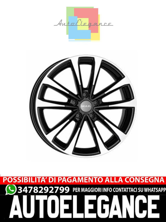 CERCHI CERCHIO IN LEGA 16" 17" 18" 19" Adatto per AUDI A4 MAK MAIN NERO
