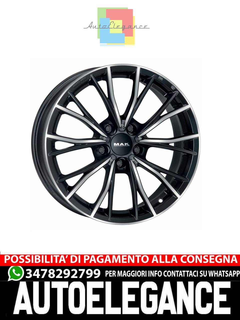 ALLOY WHEEL RIMS 17" 18" Suitable for AUDI A4 MAK MARK BLACK