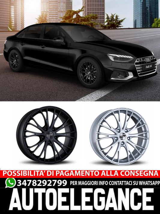 CERCHI CERCHIO IN LEGA 17" 18" Adatto per AUDI A4 MAK RENNEN NERO
