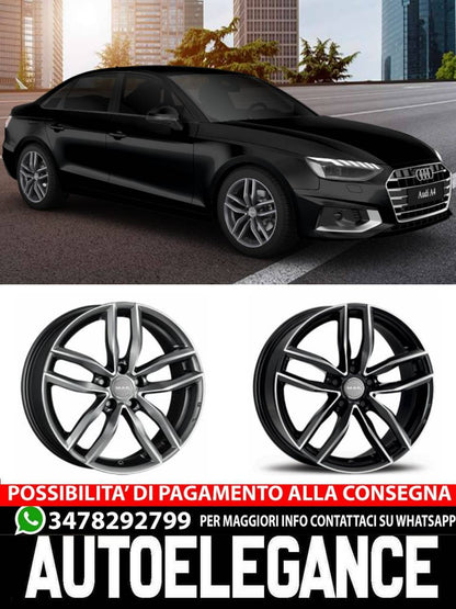 CERCHI CERCHIO IN LEGA 18" 19" Adatto per AUDI A4 MAK SARTHE NERO
