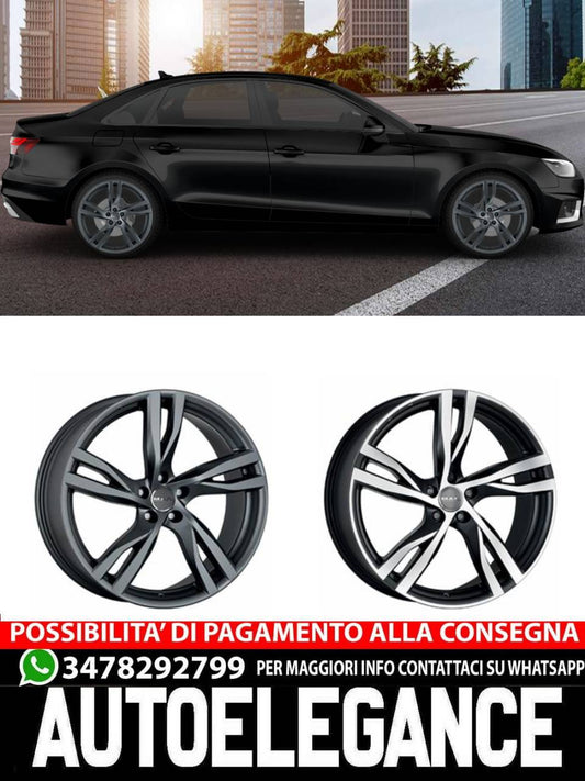 CERCHI CERCHIO IN LEGA 18" 19" 20" Adatto per AUDI A4 MAK STOCKHOLM NERO