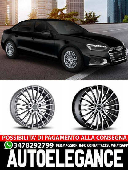 CERCHI CERCHIO IN LEGA 17" 18" 19" Adatto per AUDI A4 MAK FATALE NERO