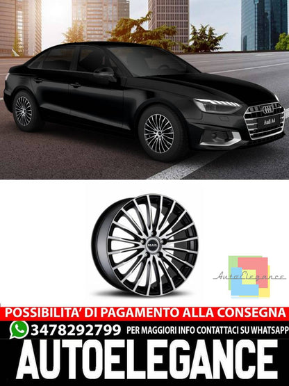 CERCHI CERCHIO IN LEGA 17" 18" 19" Adatto per AUDI A4 MAK FATALE NERO