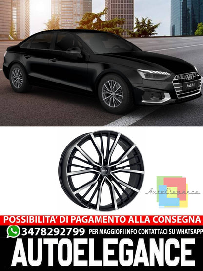 CERCHI CERCHIO IN LEGA 17" 18" 19" 20" Adatto per AUDI A4 MAK UNION NERO