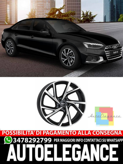 CERCHI CERCHIO IN LEGA 17" 18" 19" 20" Adatto per AUDI A4 MAK KASSEL NERO
