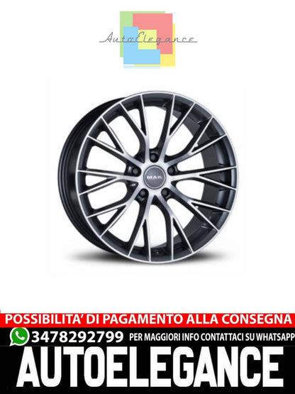 CERCHI CERCHIO IN LEGA 18" 19" 20" Adatto per AUDI A4 MAK MUNCHEN NERO