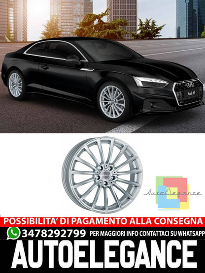 CERCHI CERCHIO IN LEGA 18" 19" Adatto per AUDI A5 MAK KOMET NERO LUCIDO SILVER