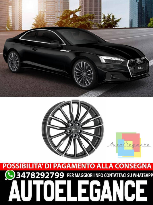 CERCHI CERCHIO IN LEGA 18" 19" Adatto per AUDI A5 MAK RAPP NERO TITANIO