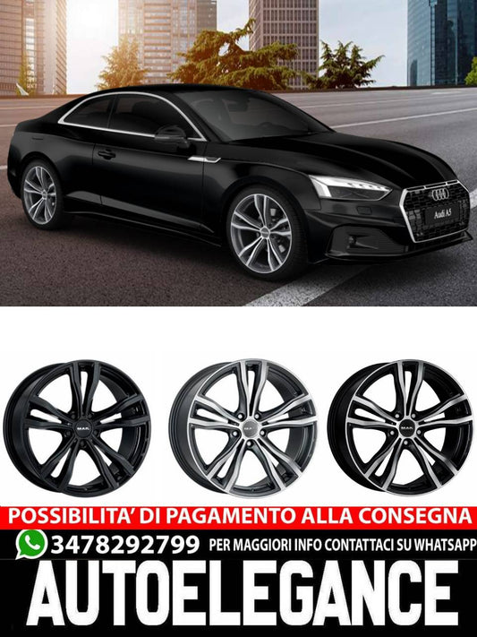 CERCHI CERCHIO IN LEGA 20" Adatto per AUDI A5 MAK X-MODE NERO LUCIDO