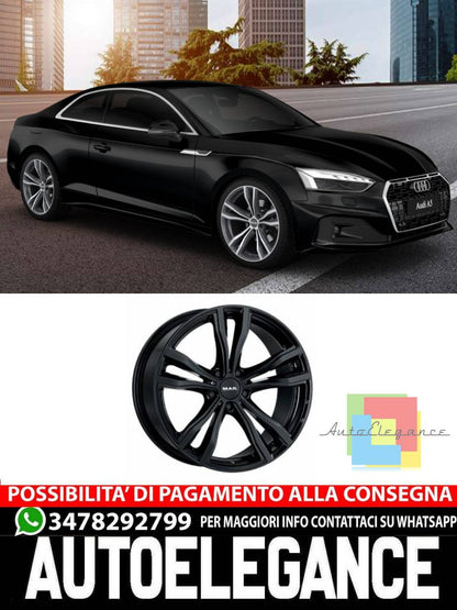 CERCHI CERCHIO IN LEGA 20" Adatto per AUDI A5 MAK X-MODE NERO LUCIDO