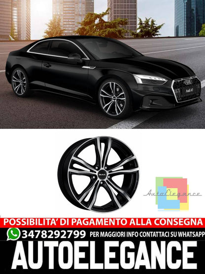CERCHI CERCHIO IN LEGA 20" Adatto per AUDI A5 MAK X-MODE NERO LUCIDO