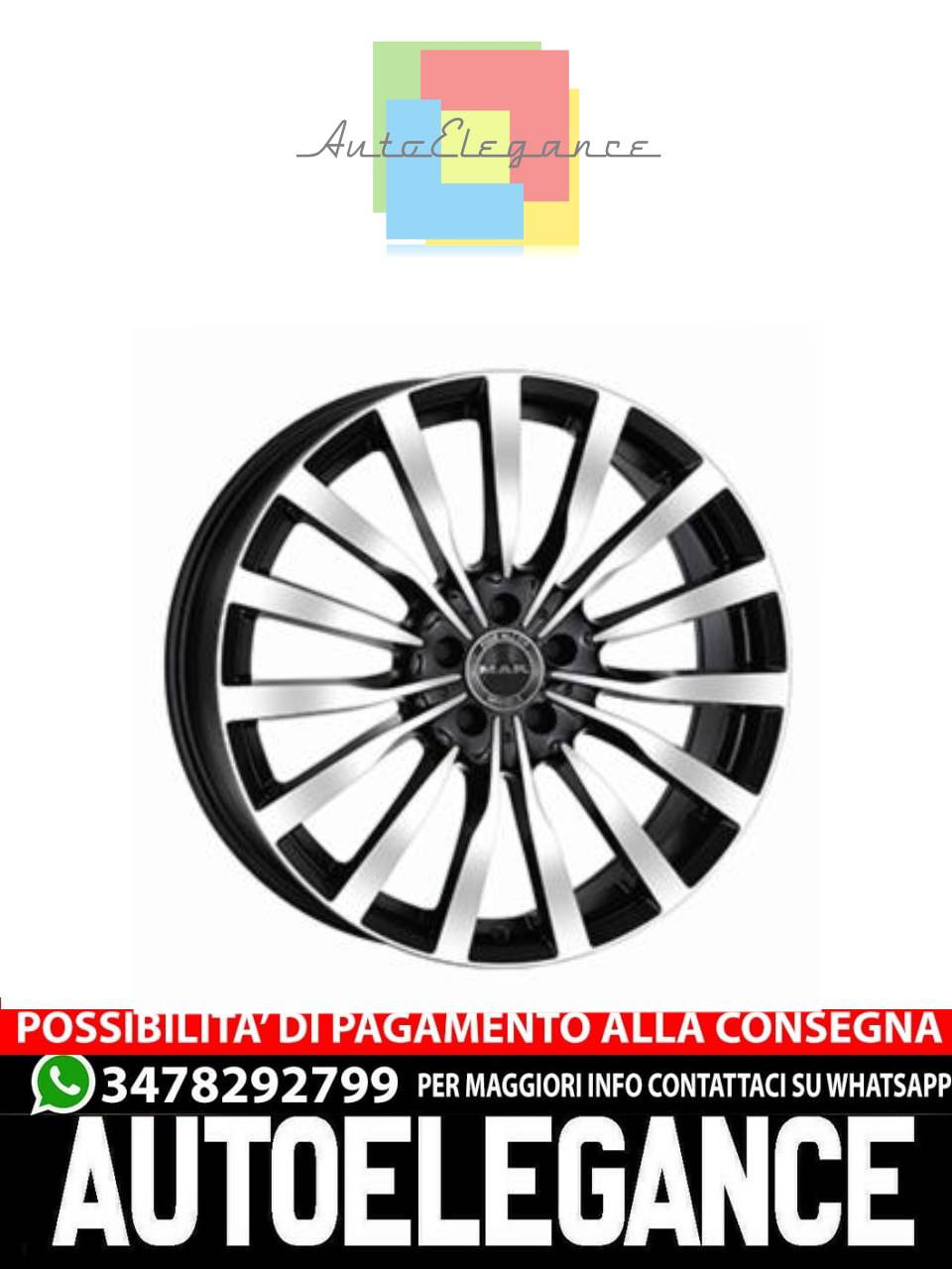 CERCHI CERCHIO IN LEGA 18" 19" 20" Adatto per AUDI A5 MAK KRONE NERO