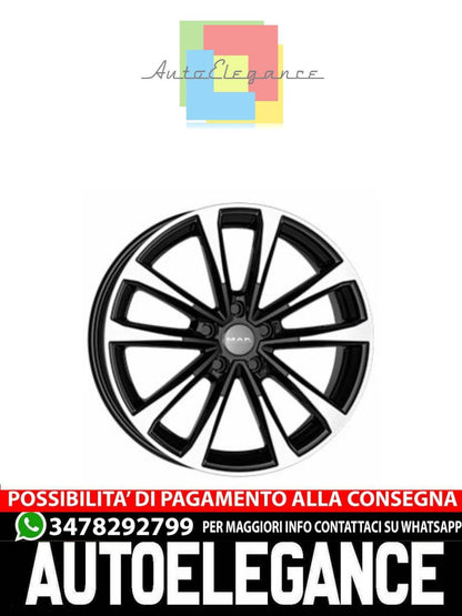 CERCHI CERCHIO IN LEGA 17" 18" Adatto per AUDI A5 MAK MAIN NERO