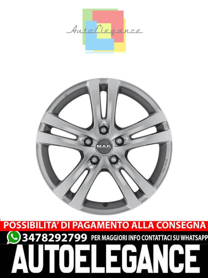 CERCHI CERCHIO IN LEGA 17" Adatto per AUDI A5 MAK ZENITH HYPER SILVER