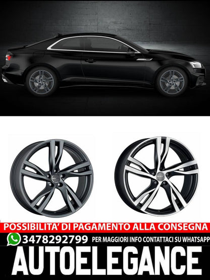 CERCHI CERCHIO IN LEGA 18" 19" 20" Adatto per AUDI A5 MAK STOCKHOLM NERO TITANIO