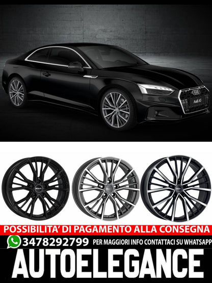 CERCHI CERCHIO IN LEGA 17" 18" 20" Adatto per AUDI A5 MAK UNION NERO