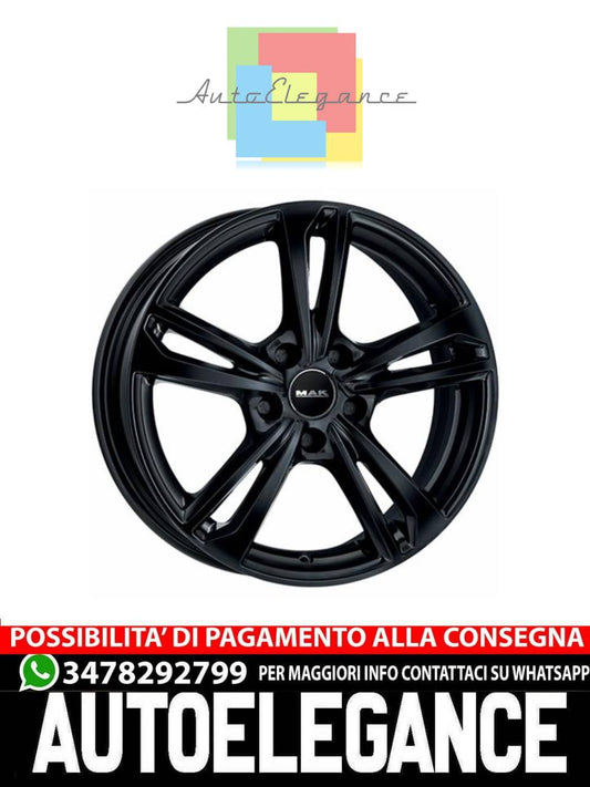 CERCHI CERCHIO IN LEGA 17" 18" Adatto per AUDI A5 MAK EMBLEMA NERO LUCIDO