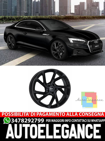 CERCHI CERCHIO IN LEGA 17" 18" 19" 20" Adatto per AUDI A5 MAK KASSEL NERO LUCIDO