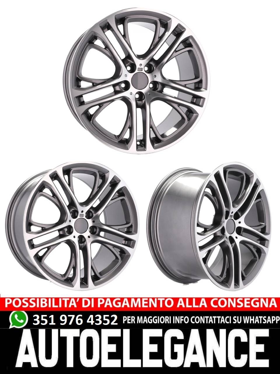 ALLOY WHEEL 20" Suitable for VW BMW CADILLAC CHEVROLET HONDA LAND ROVER LEXUS MINI OPEL SAAB TESLA TOYOTA