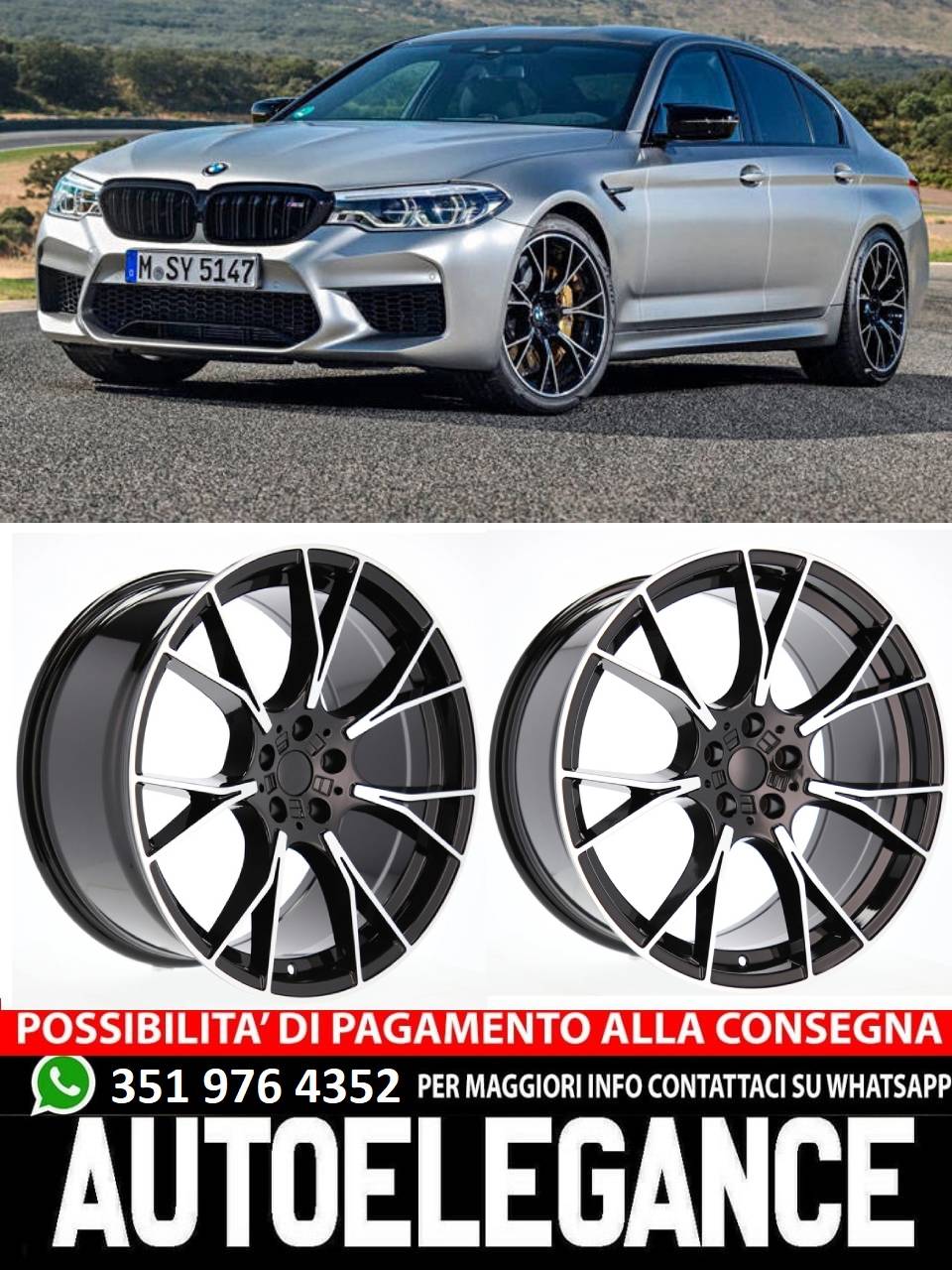 ALLOY WHEEL 20" Suitable for VW BMW CADILLAC CHEVROLET HONDA LAND ROVER LEXUS MINI OPEL SAAB TESLA TOYOTA